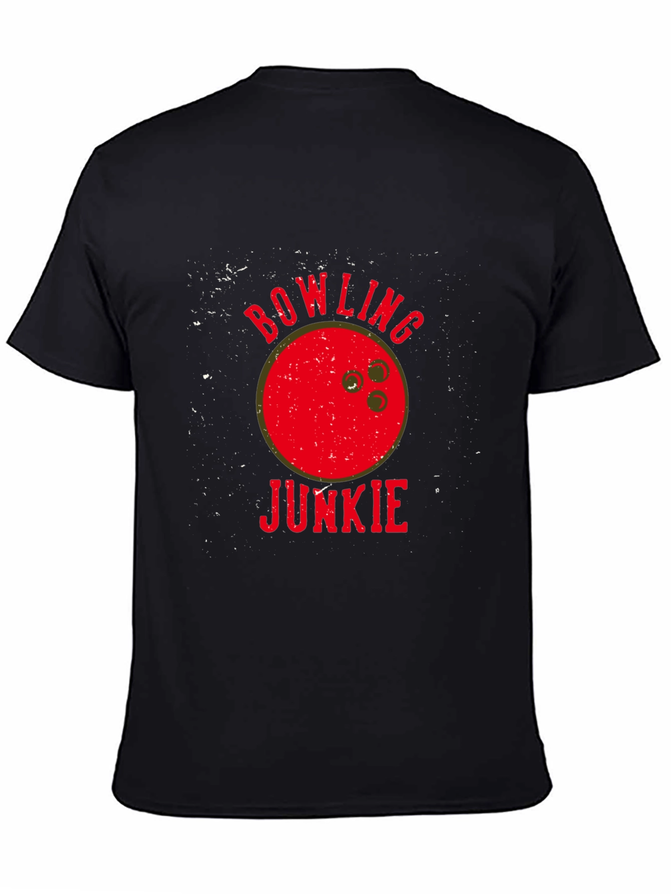 Bowling Junkie T-Shirt - Red Bowling Ball Graphic Tee