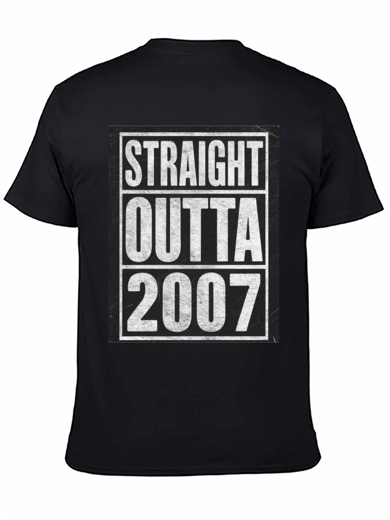 Straight Outta 2007 Black Graphic T-Shirt