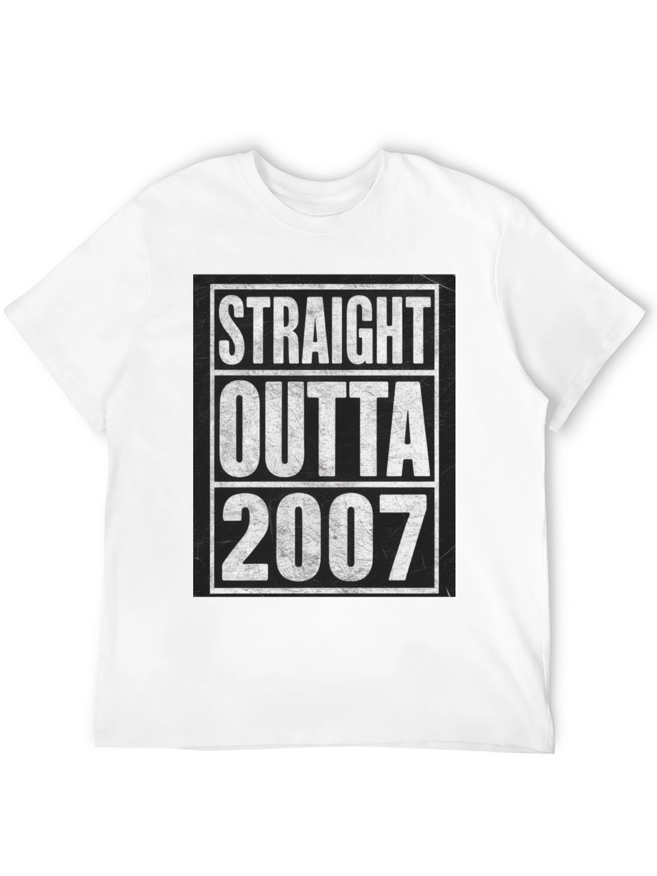 Straight Outta 2007 Black Graphic T-Shirt