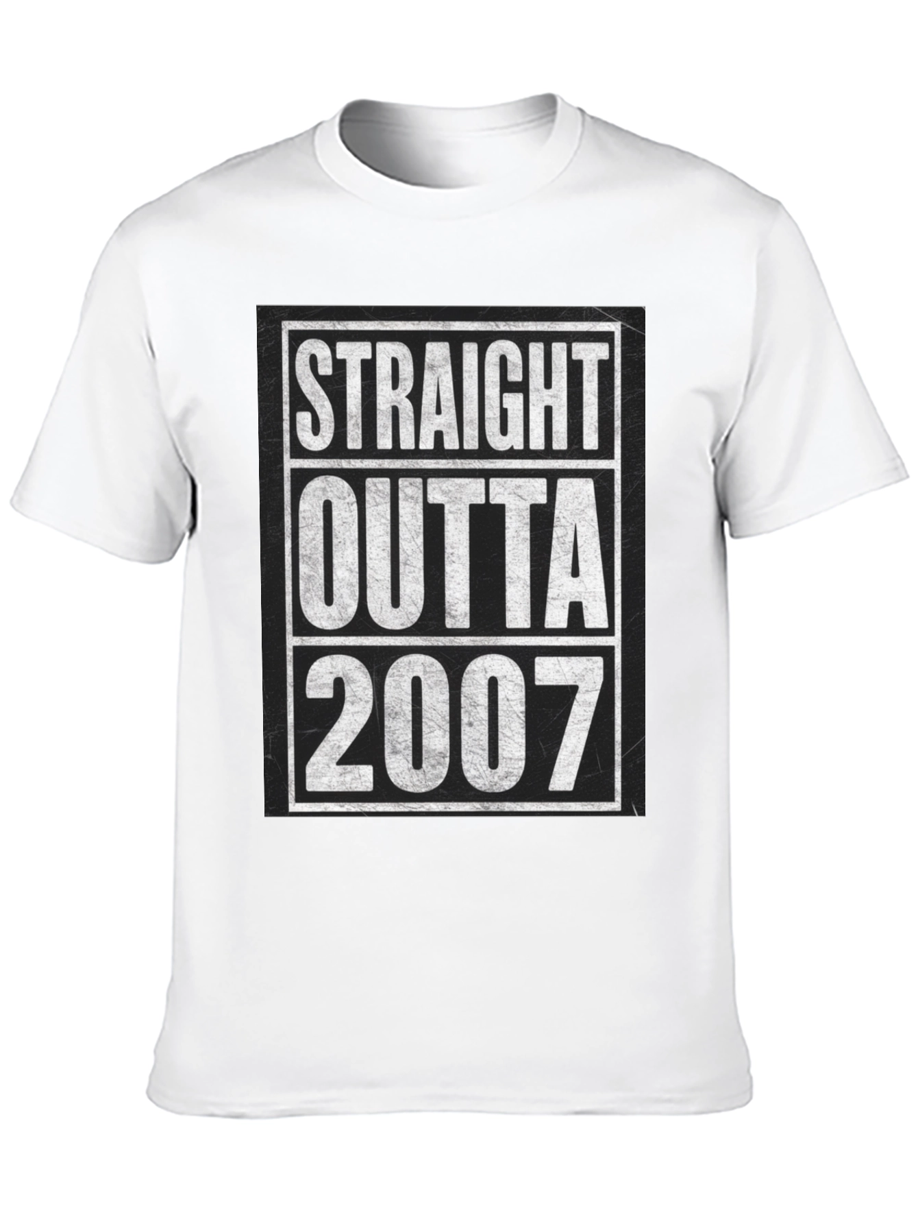 Straight Outta 2007 Black Graphic T-Shirt