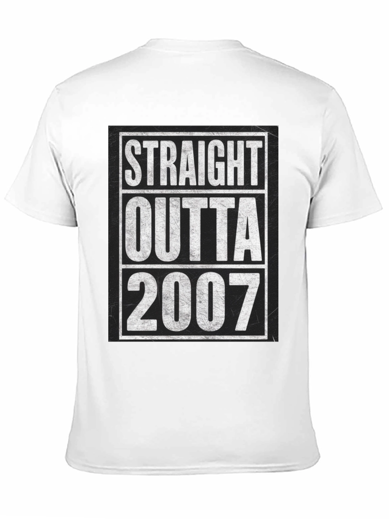 Straight Outta 2007 Black Graphic T-Shirt
