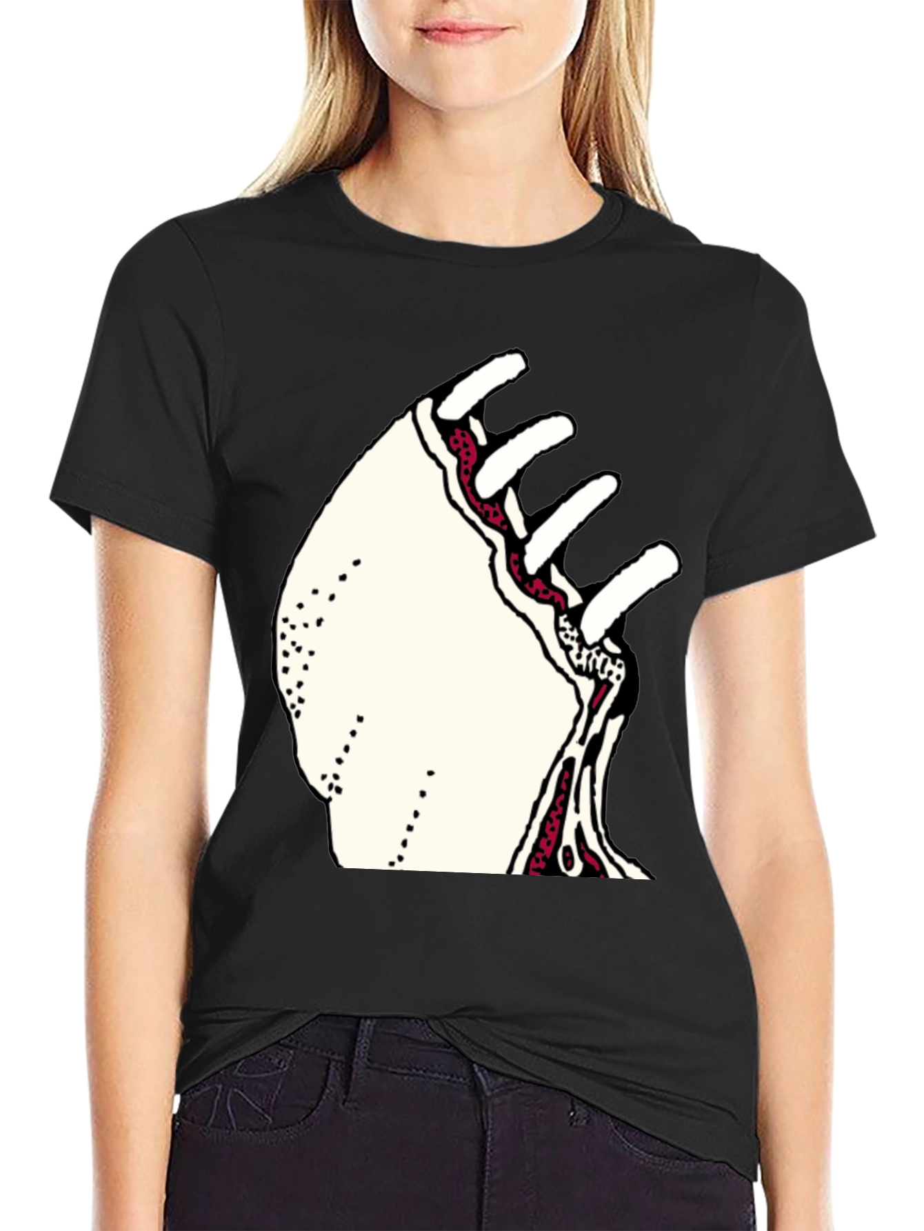 Unique Graphic Print Crew Neck T-Shirt