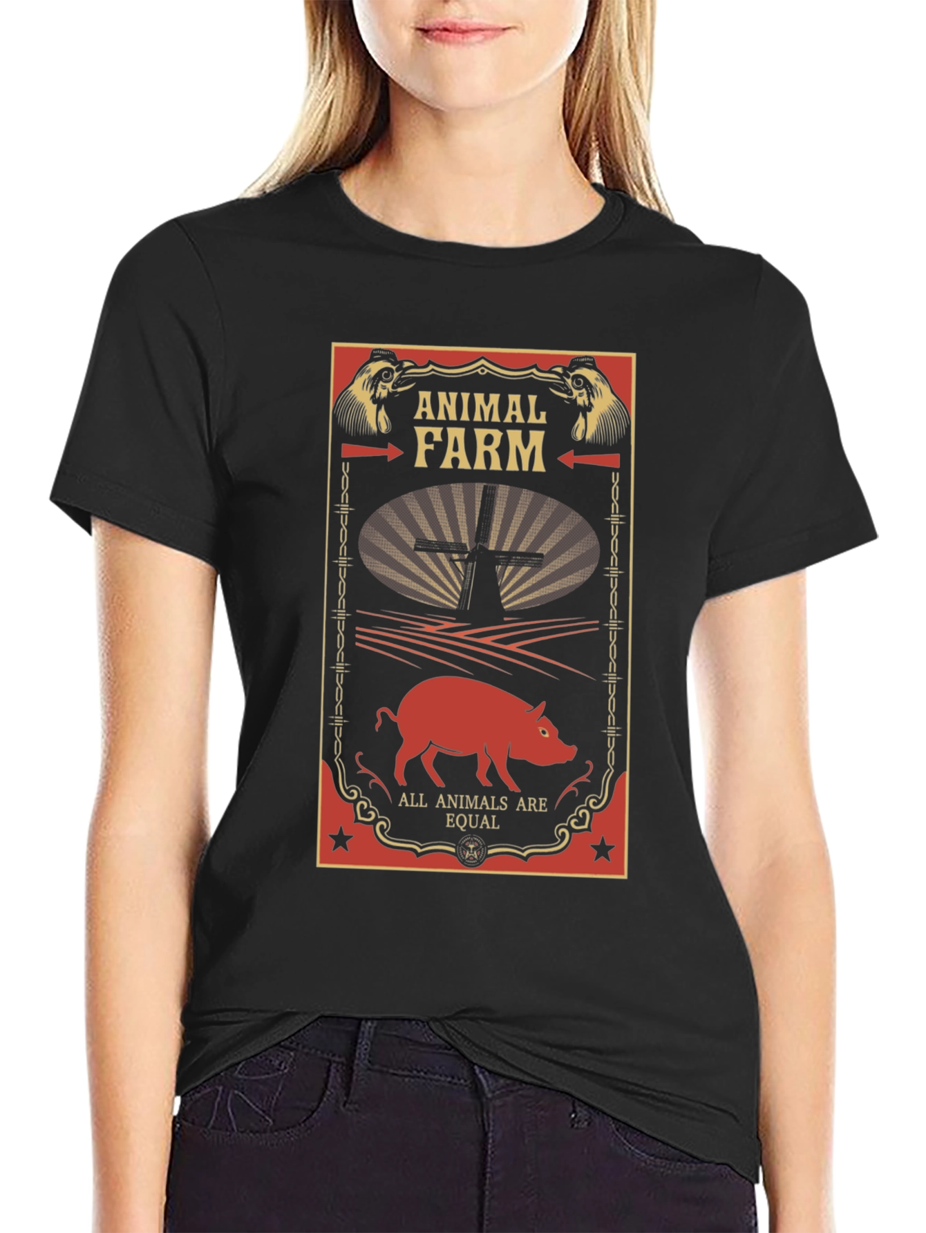 Animal Farm Graphic Tee - Equality Novelty T-Shirt