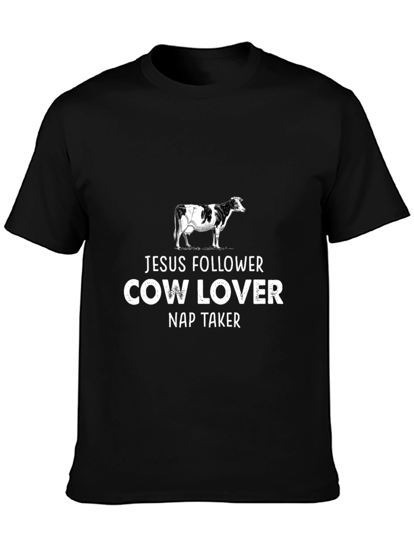 Jesus Follower Cow Lover Nap Taker Graphic Tee