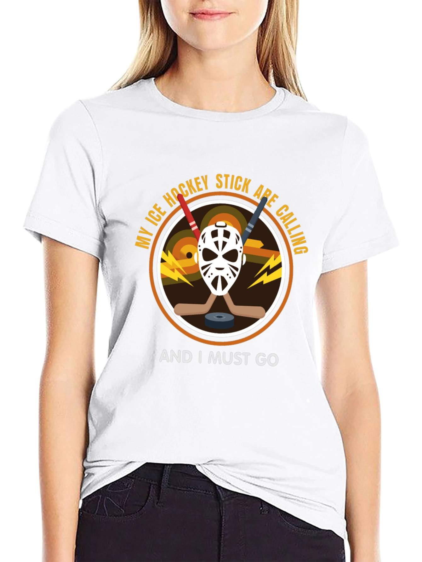 Ice Hockey T-Shirt - Sticks Are Calling Tee