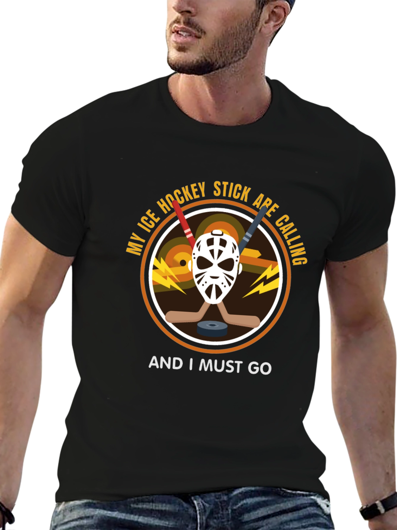 Ice Hockey T-Shirt - Sticks Are Calling Tee