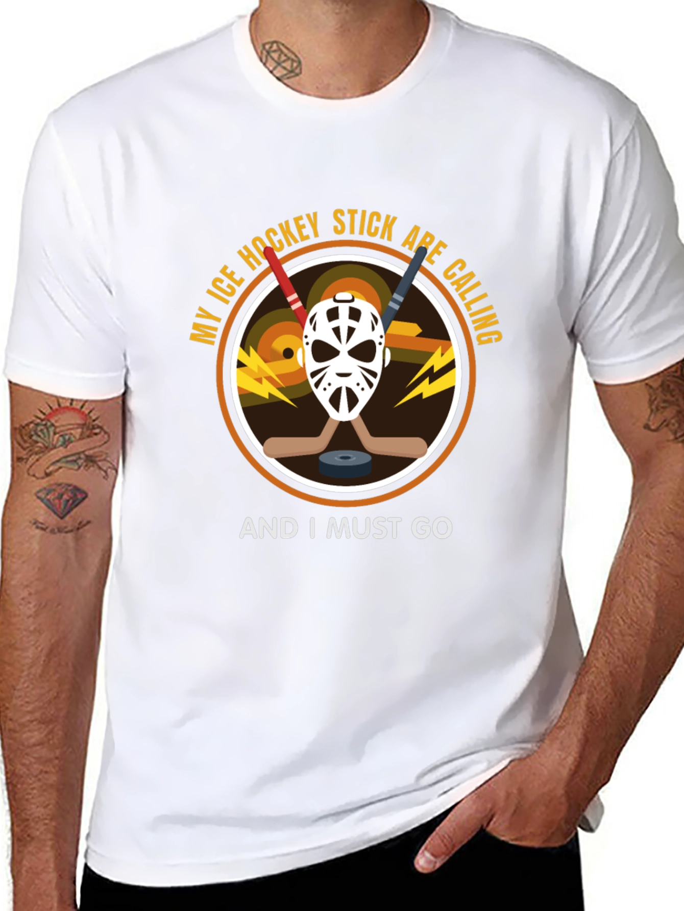 Ice Hockey T-Shirt - Sticks Are Calling Tee