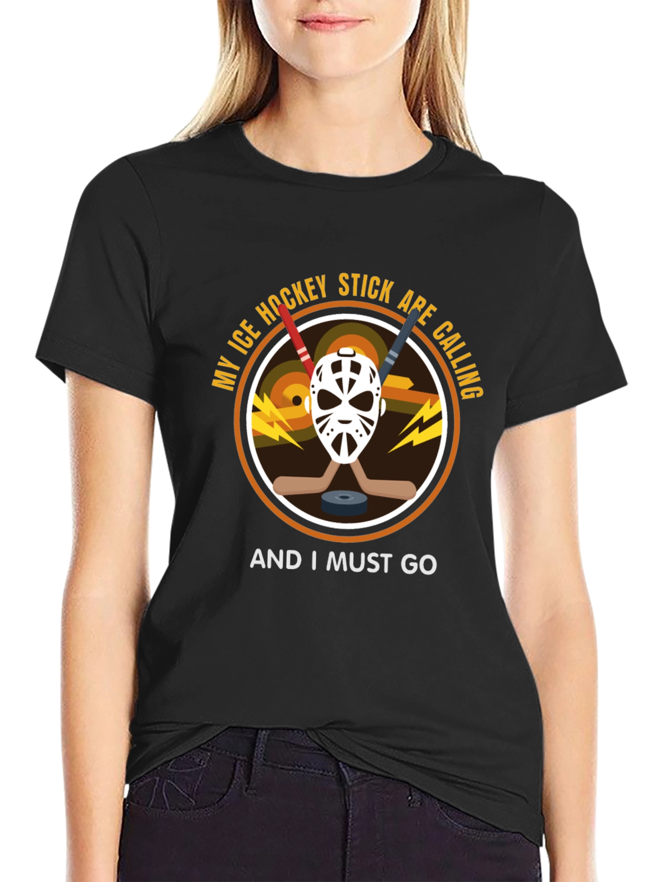 Ice Hockey T-Shirt - Sticks Are Calling Tee
