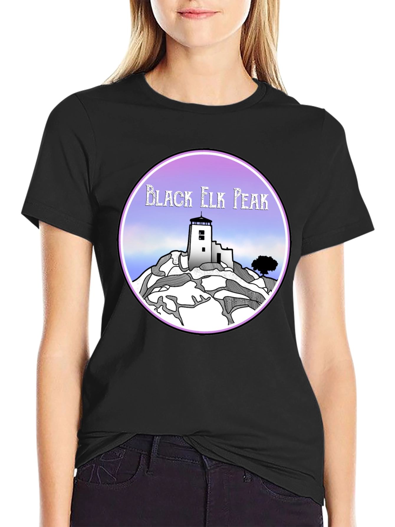 Black Elk Peak Graphic Tee - Retro Style