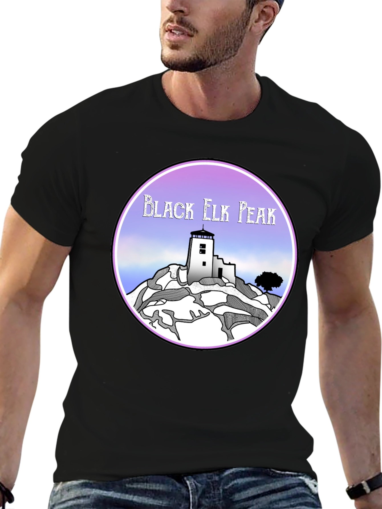 Black Elk Peak Graphic Tee - Retro Style