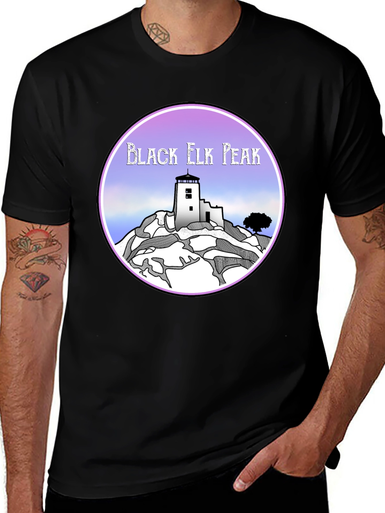 Black Elk Peak Graphic Tee - Retro Style