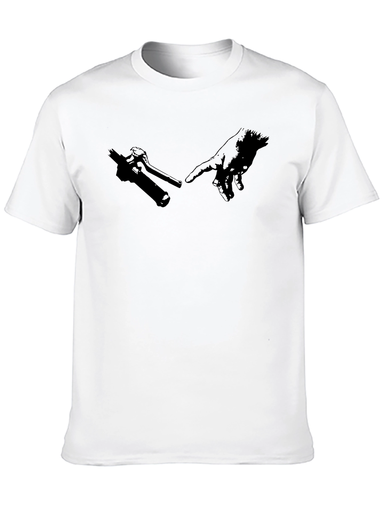 Creation of Biker T-Shirt - Black Graphic Tee
