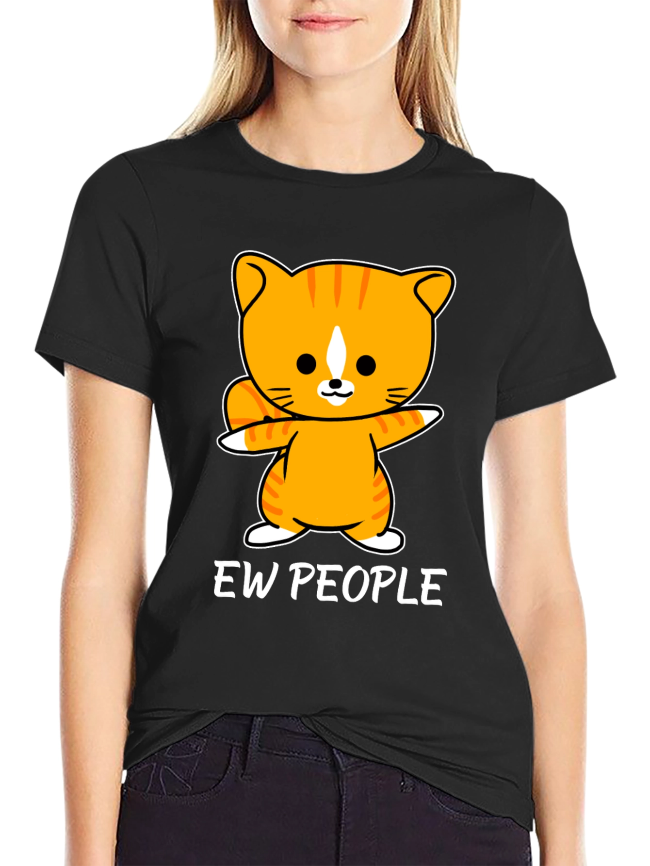 Ew People Cat Graphic Tee - Funny T-Shirt