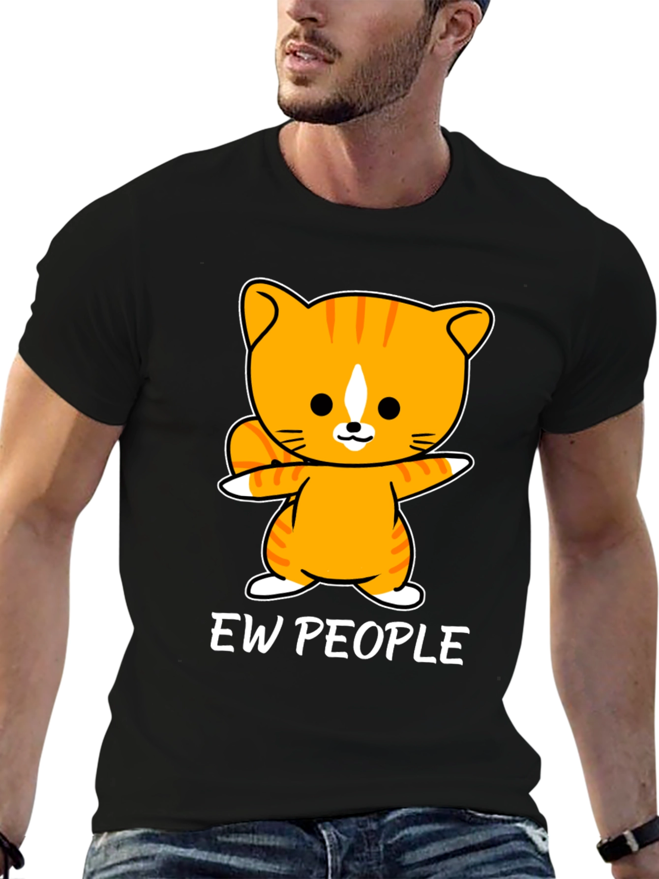 Ew People Cat Graphic Tee - Funny T-Shirt