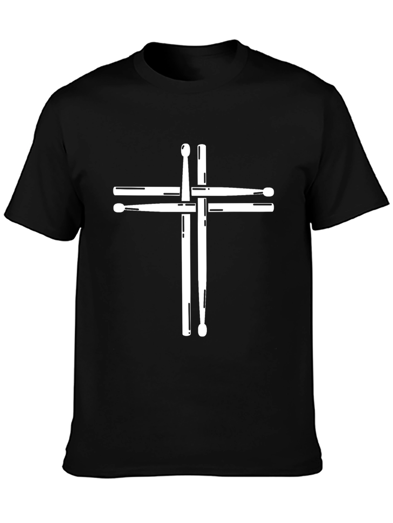 Drumstick Cross Black T-Shirt