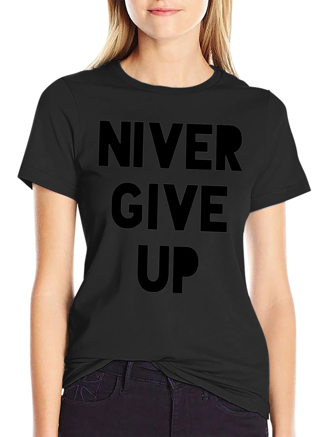 Motivational Never Give Up Graphic T-Shirt