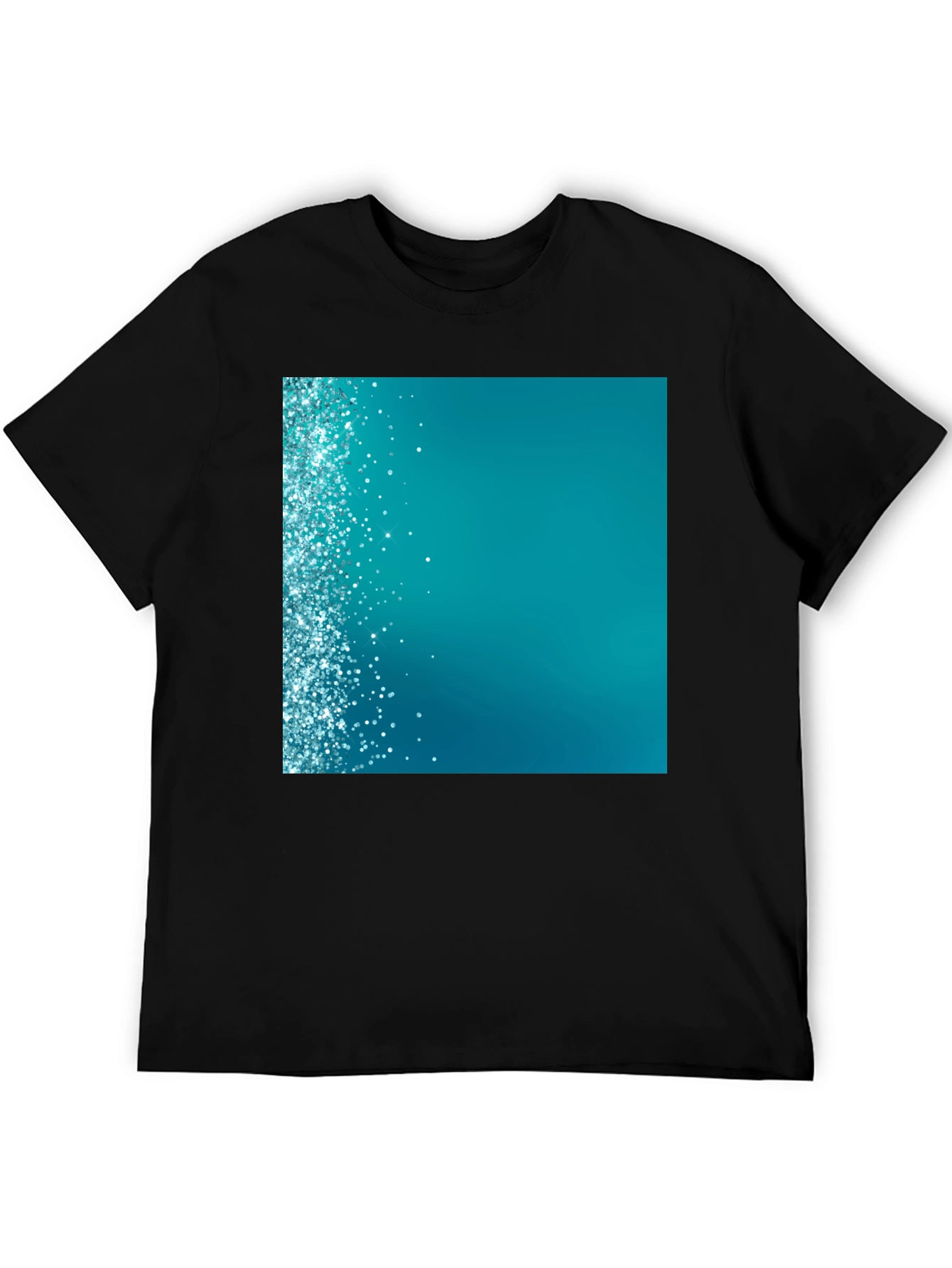 Sparkling Teal Graphic Tee - Modern Design