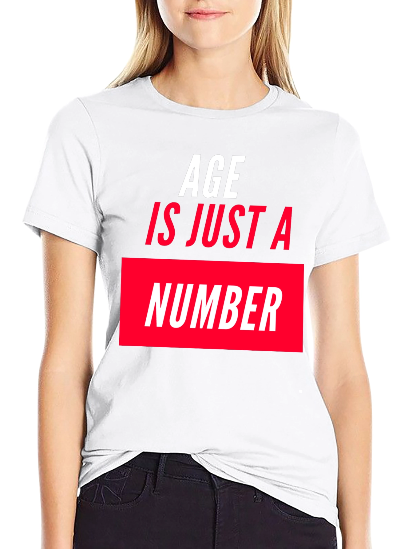 Age is Just a Number Graphic T-Shirt - Black