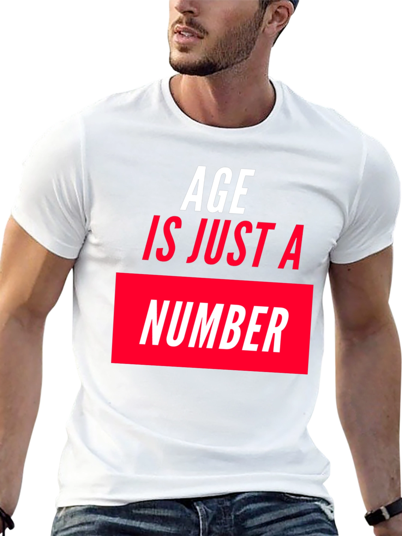 Age is Just a Number Graphic T-Shirt - Black