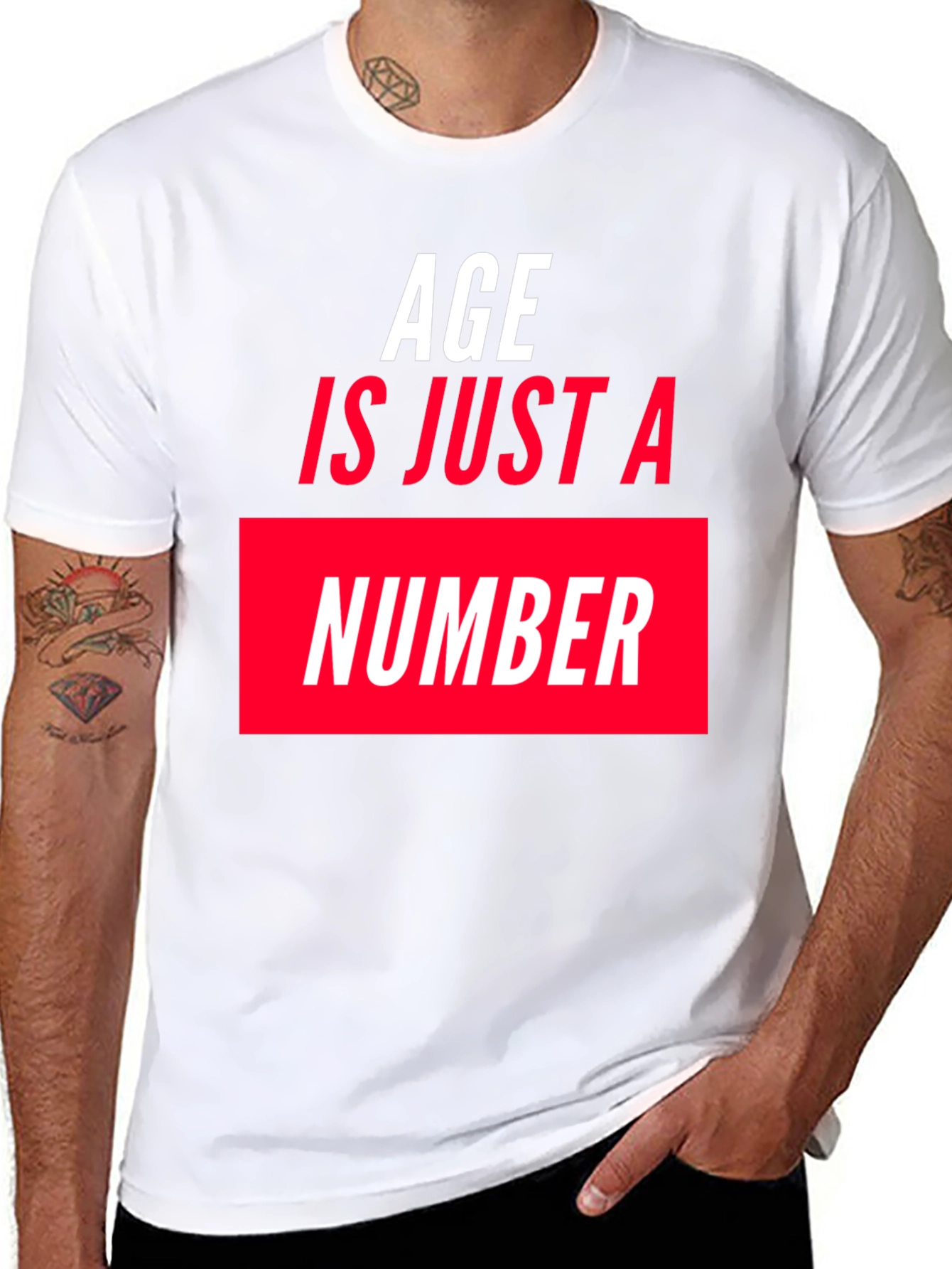 Age is Just a Number Graphic T-Shirt - Black