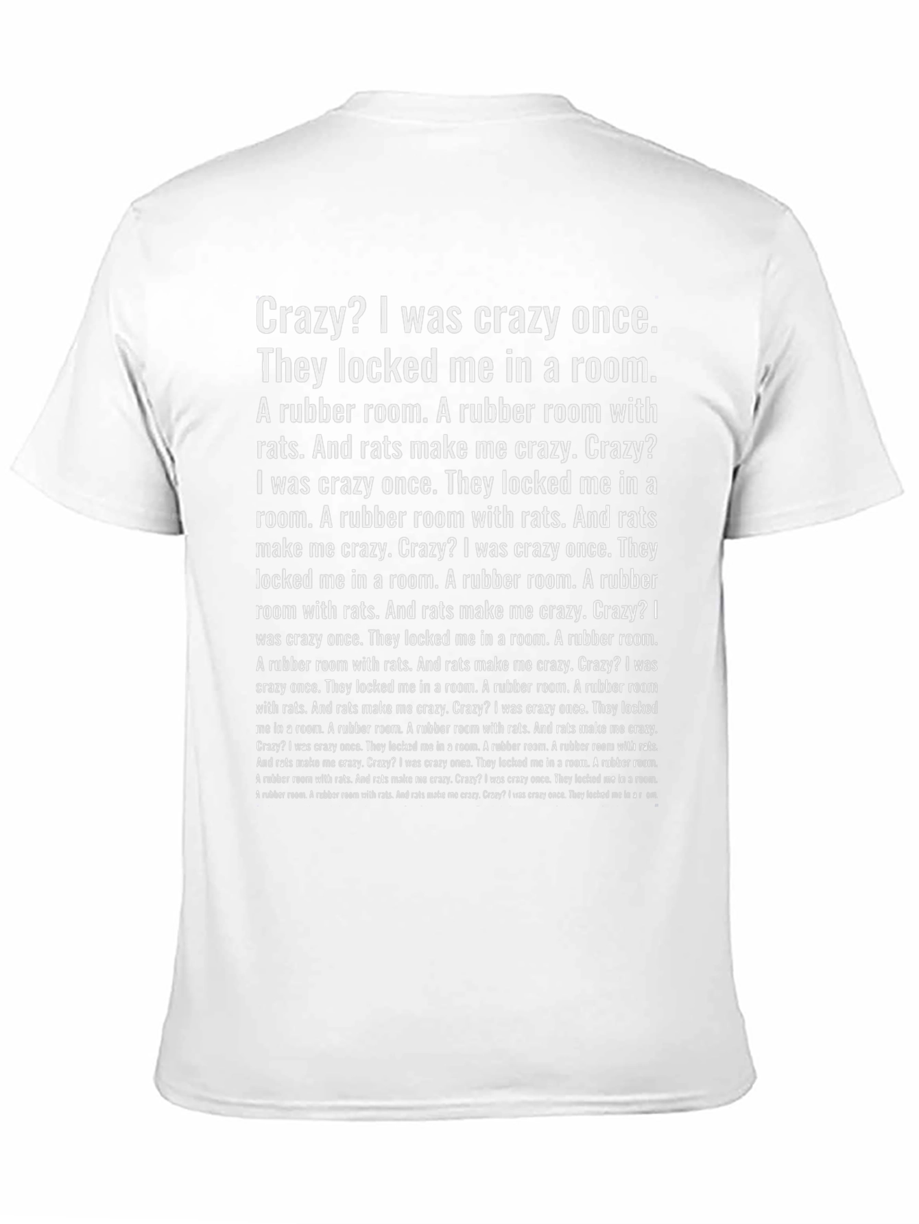 Crazy? T-Shirt Rubber Room Rats Funny Meme Tee