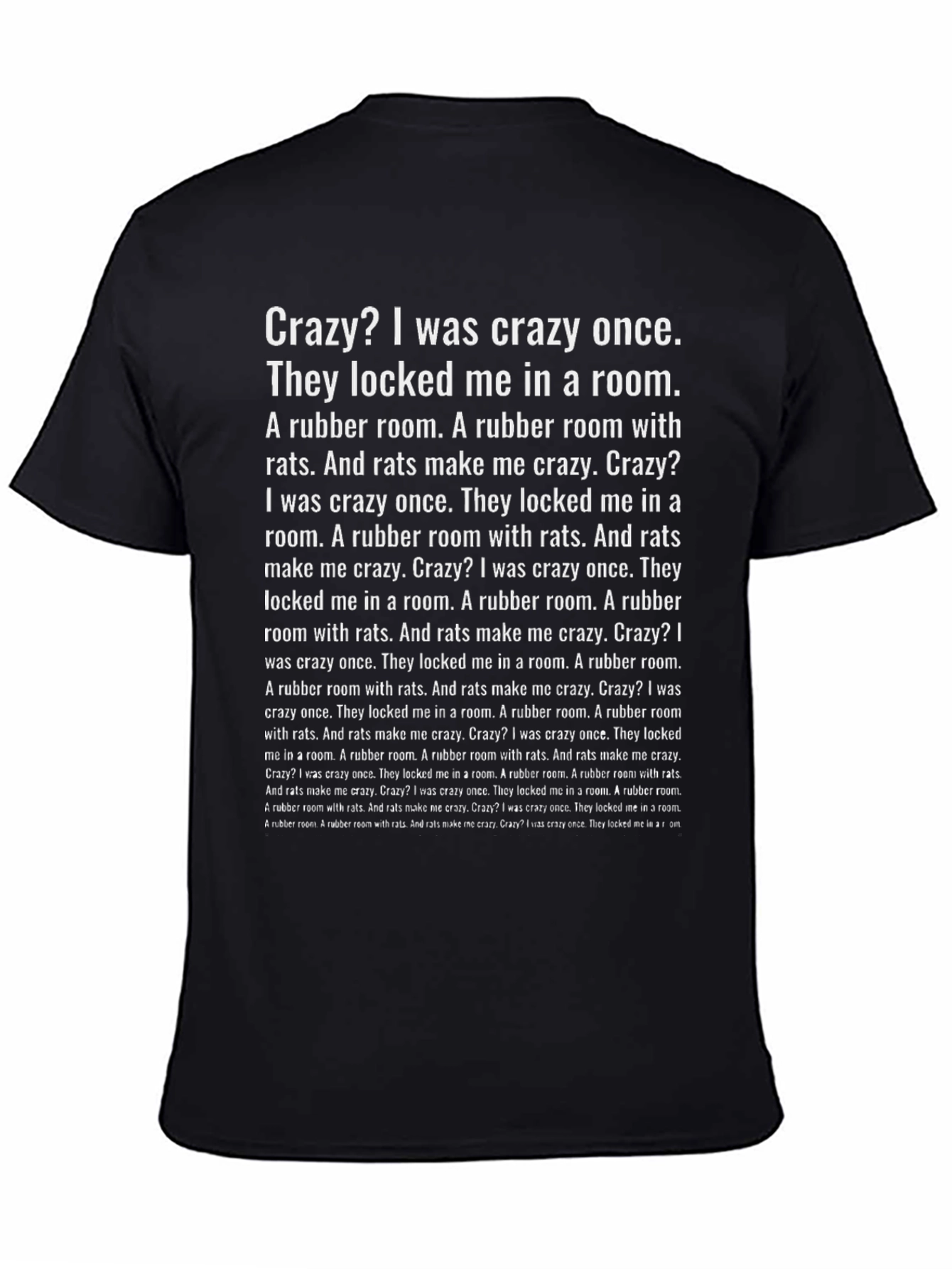 Crazy? T-Shirt Rubber Room Rats Funny Meme Tee