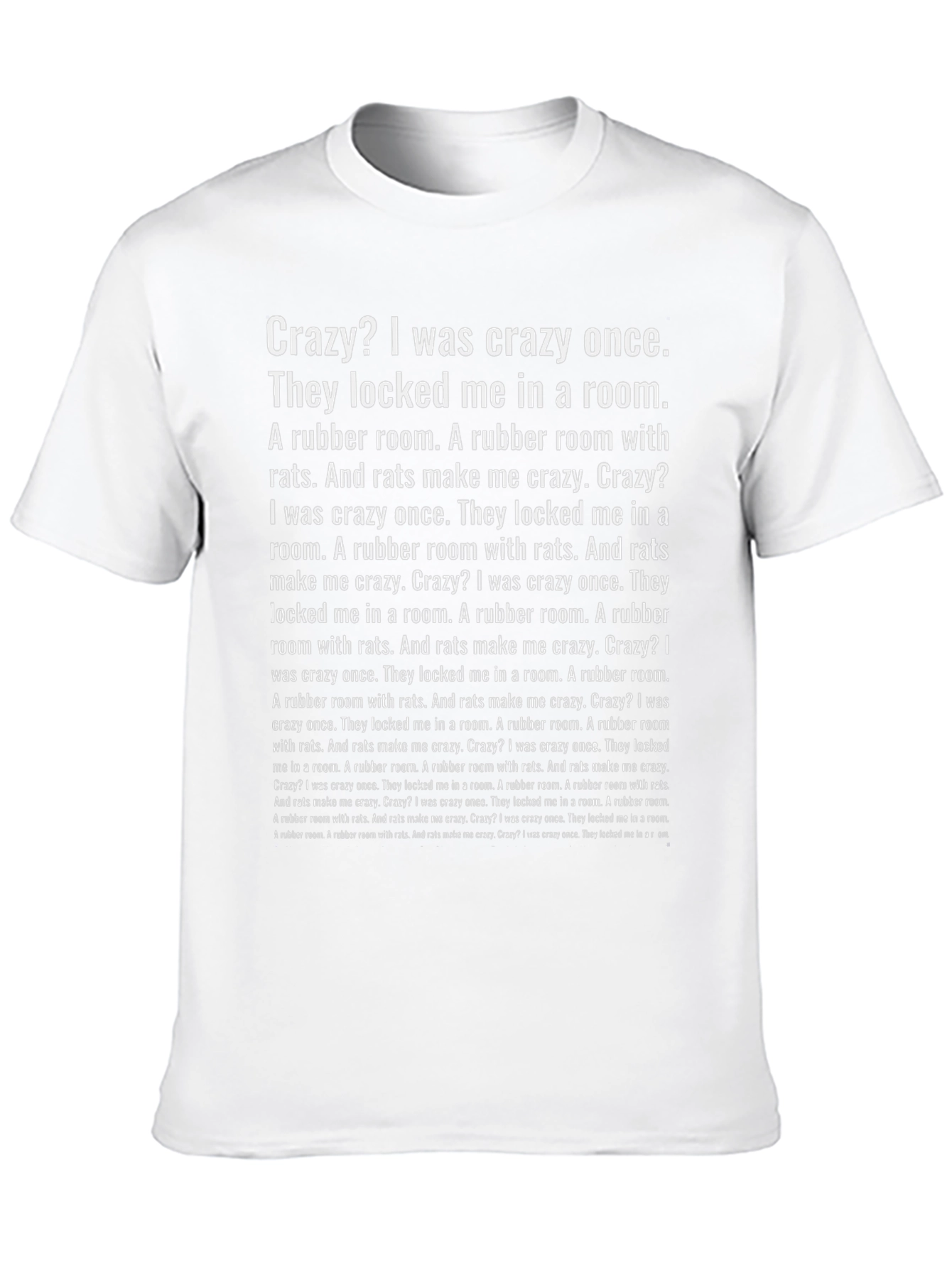 Crazy? T-Shirt Rubber Room Rats Funny Meme Tee