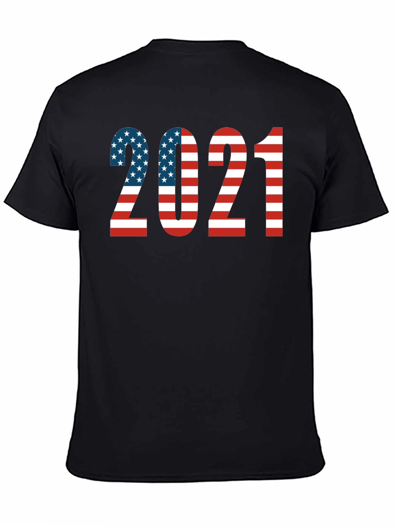 Patriotic 2021 American Flag Graphic T-Shirt