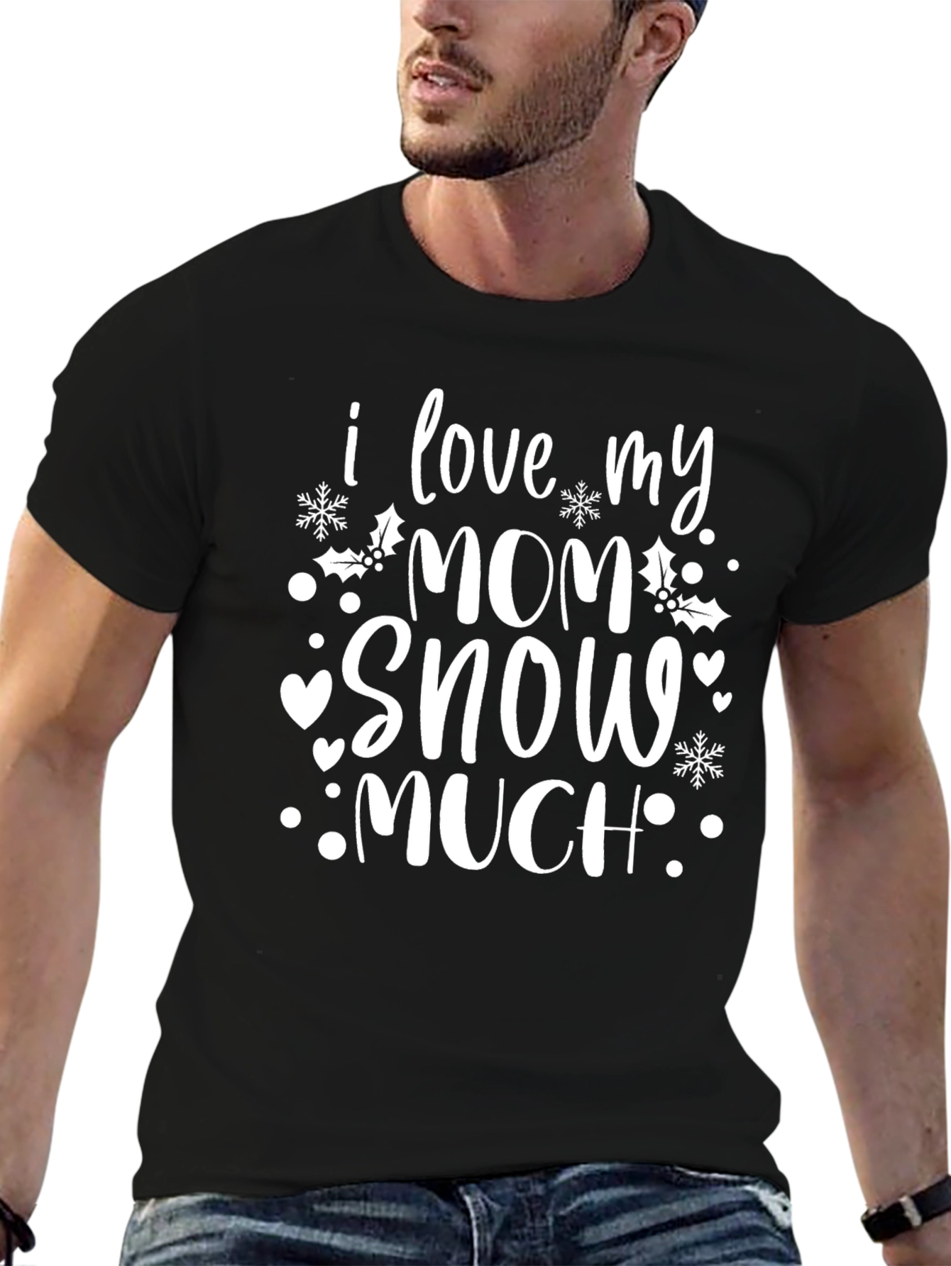 I Love My Mom Snow Much Graphic T-Shirt