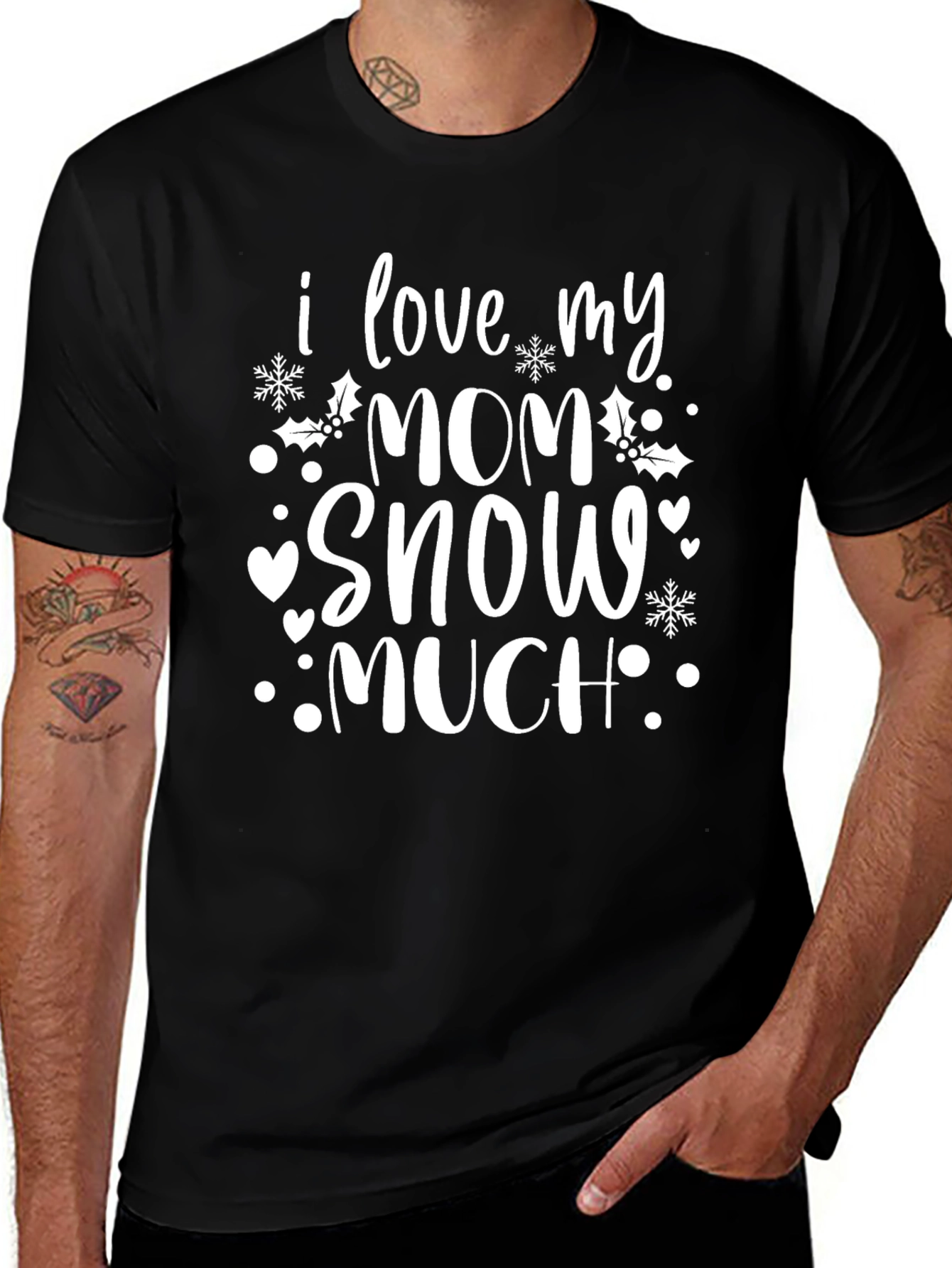 I Love My Mom Snow Much Graphic T-Shirt