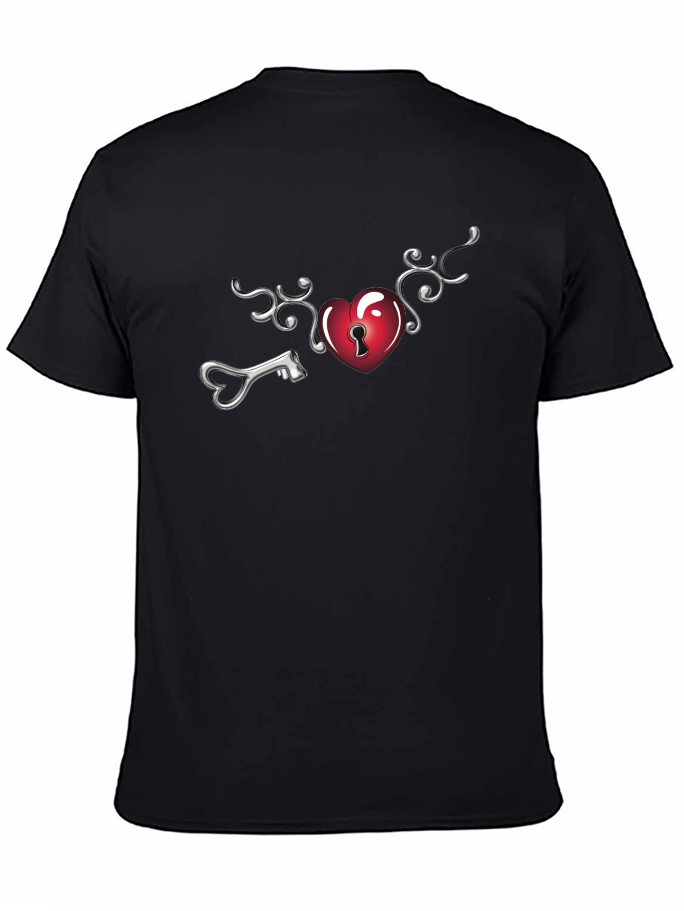 Heart Lock Key T-Shirt - Unlock Your Style!