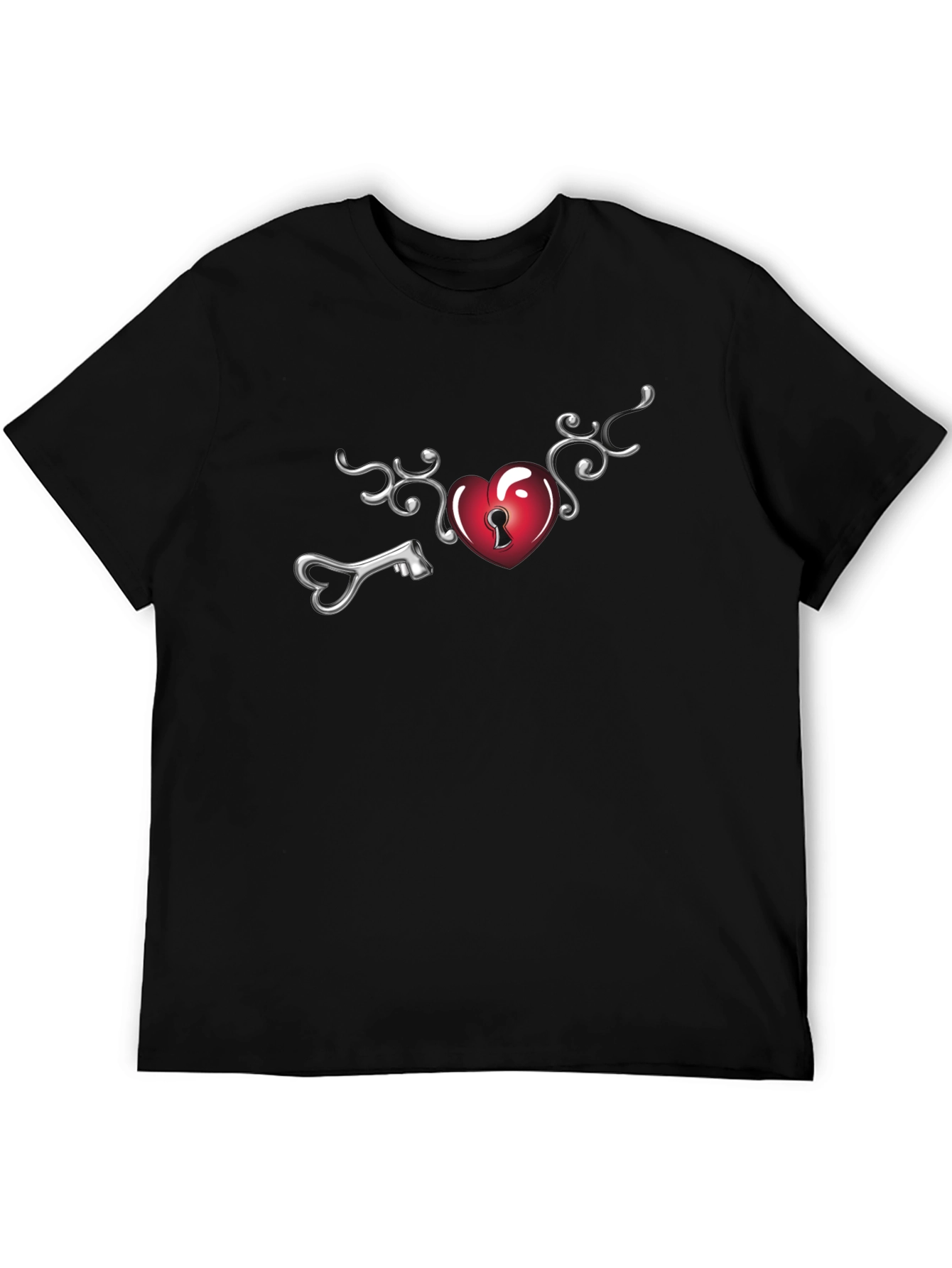 Heart Lock Key T-Shirt - Unlock Your Style!