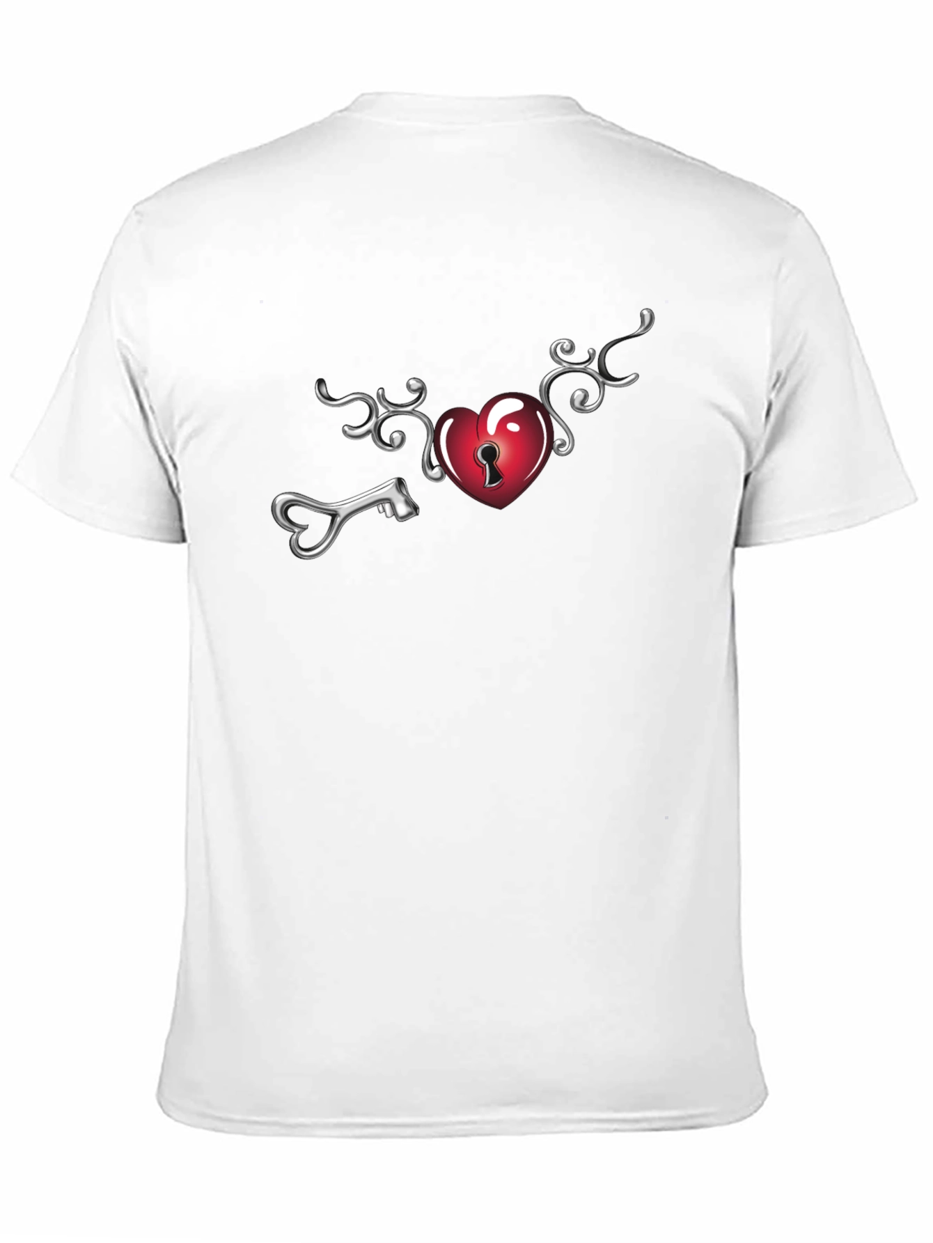 Heart Lock Key T-Shirt - Unlock Your Style!