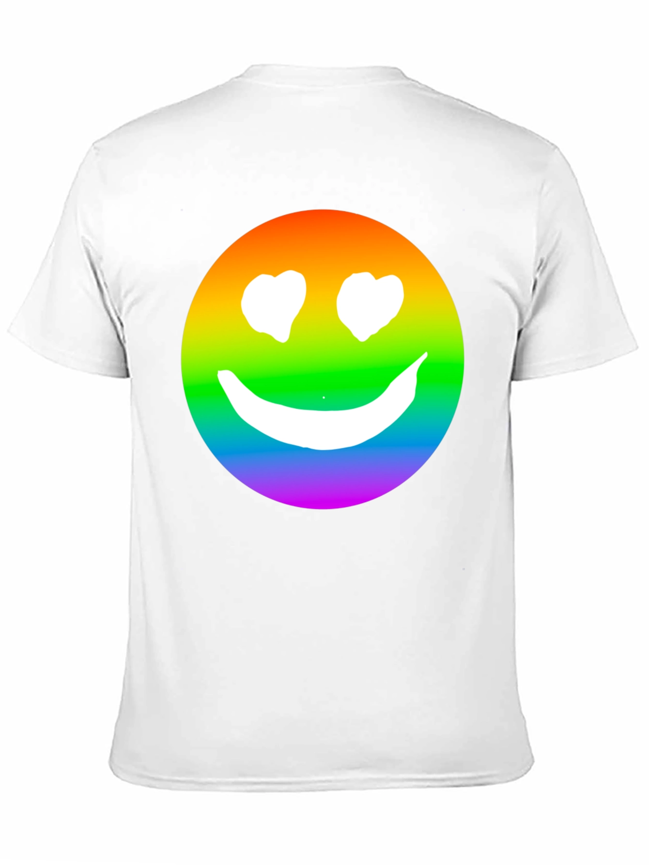 Rainbow Smiley Face Black T-Shirt