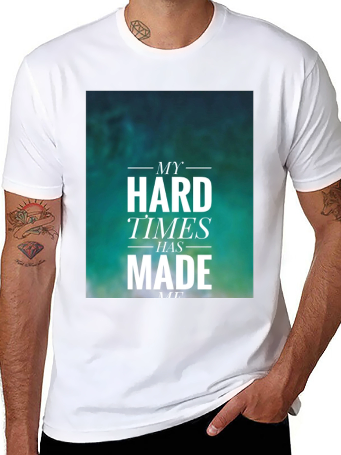 Motivational Graphic Tee - My Hard Times Made Me