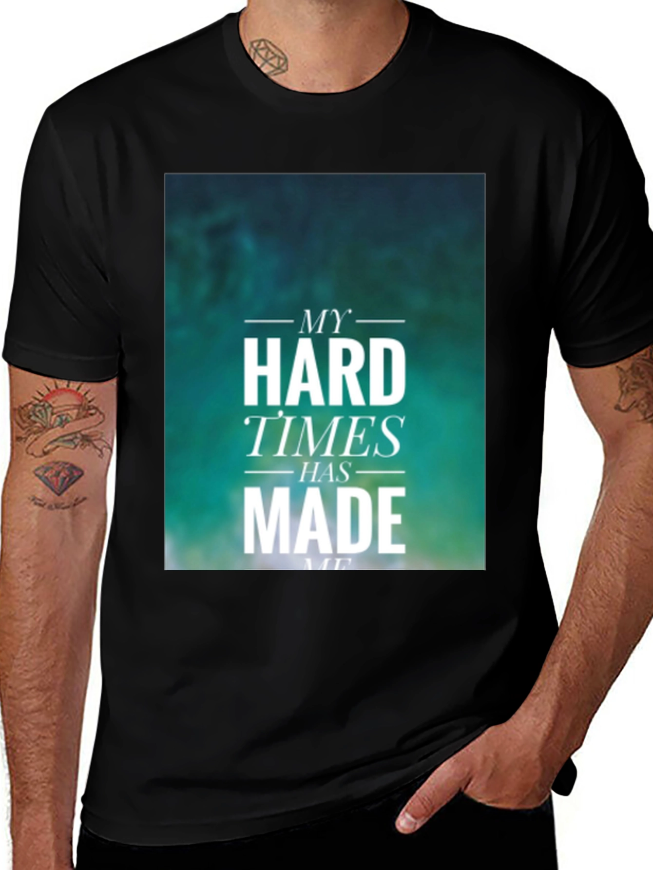 Motivational Graphic Tee - My Hard Times Made Me