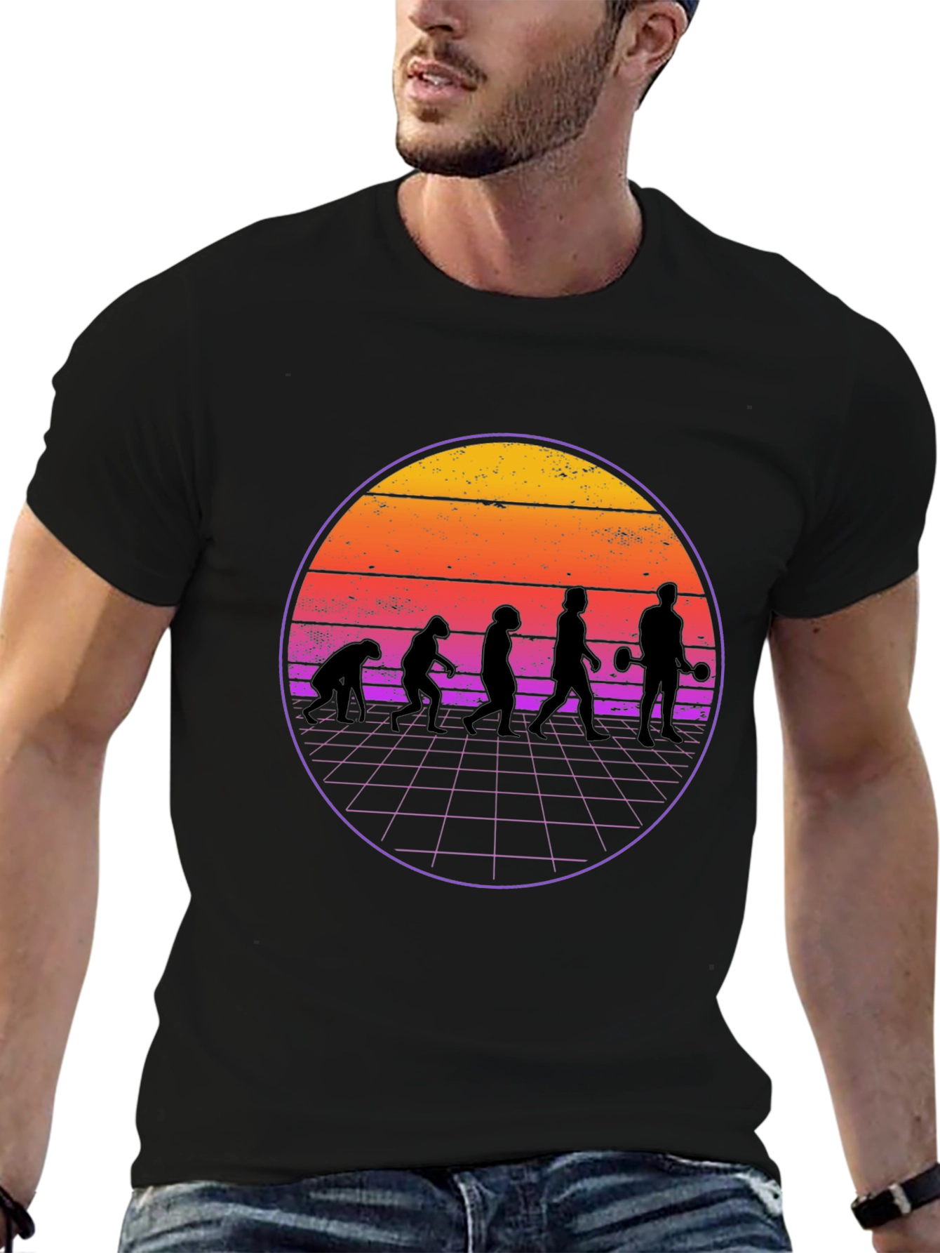 Evolution Workout T-Shirt - Retro Style