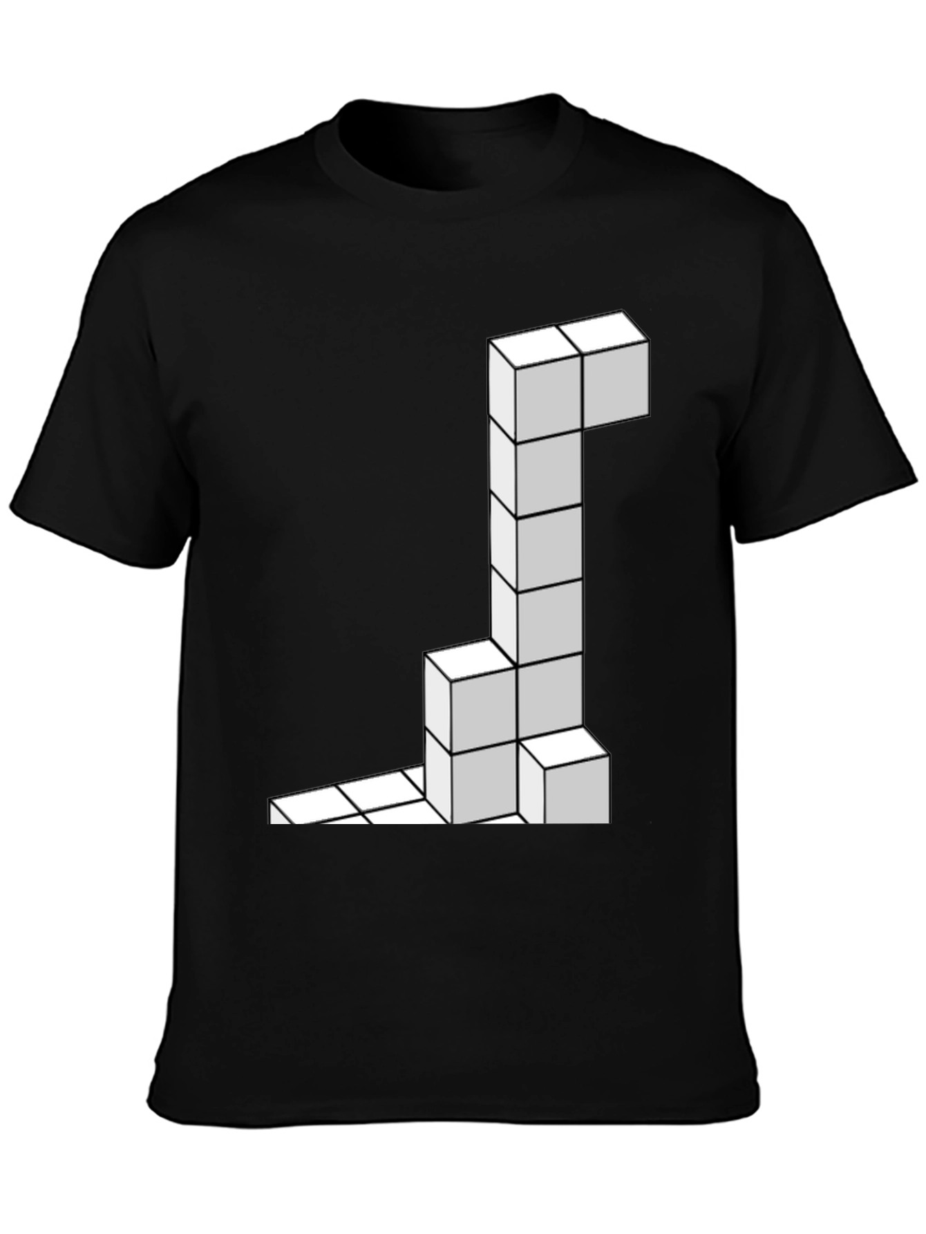 Tetris Block Black T-Shirt