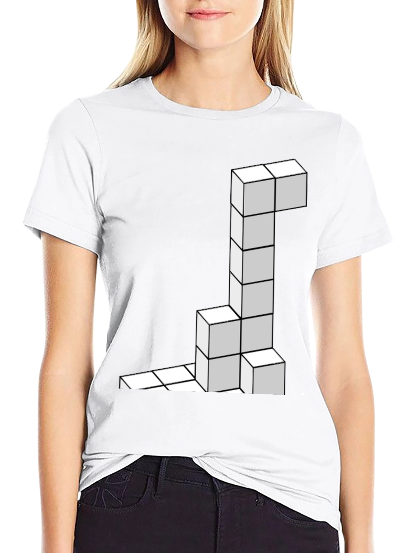 Tetris Block Black T-Shirt