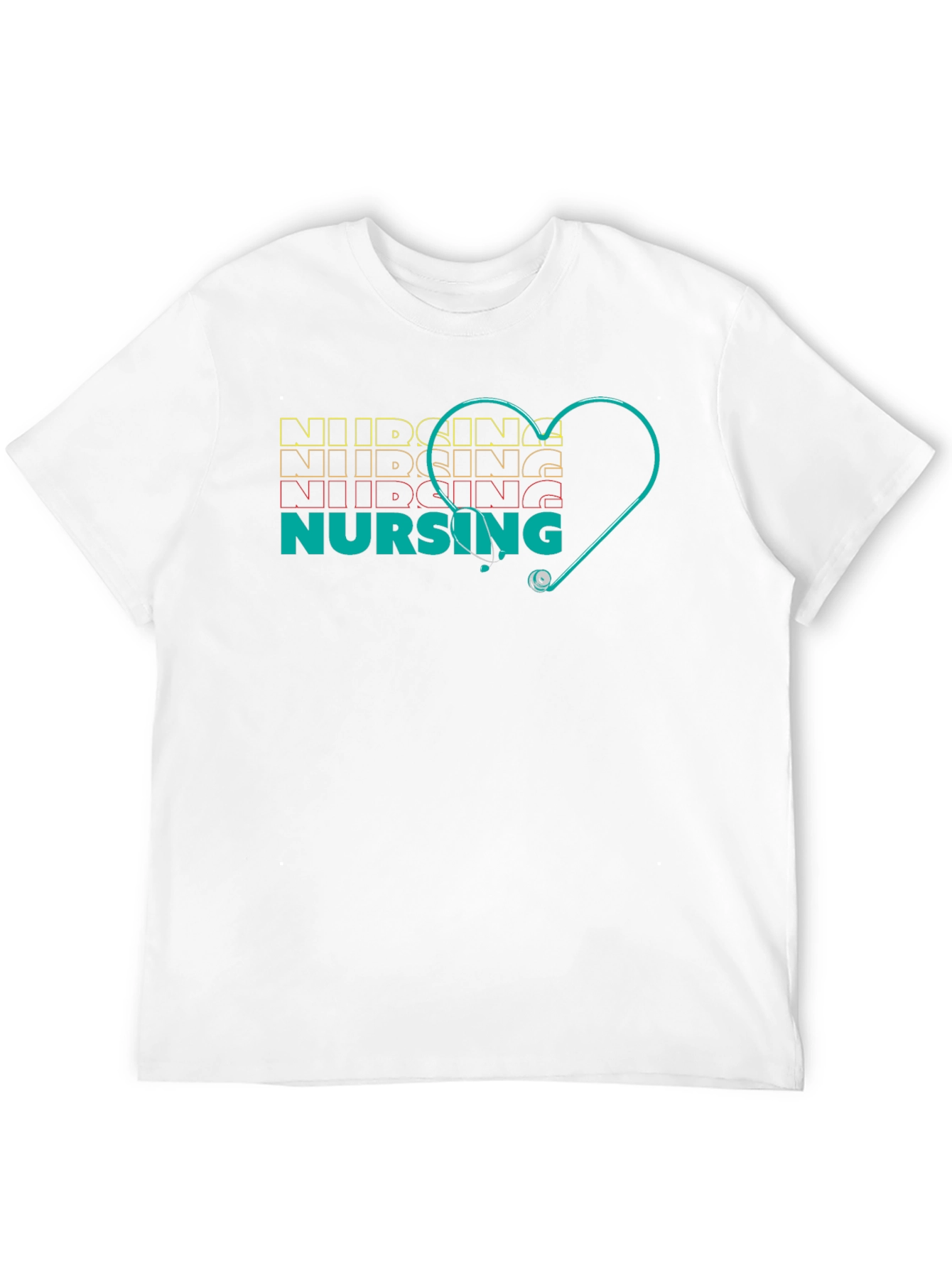 Nursing Heartbeat Stethoscope Graphic Tee