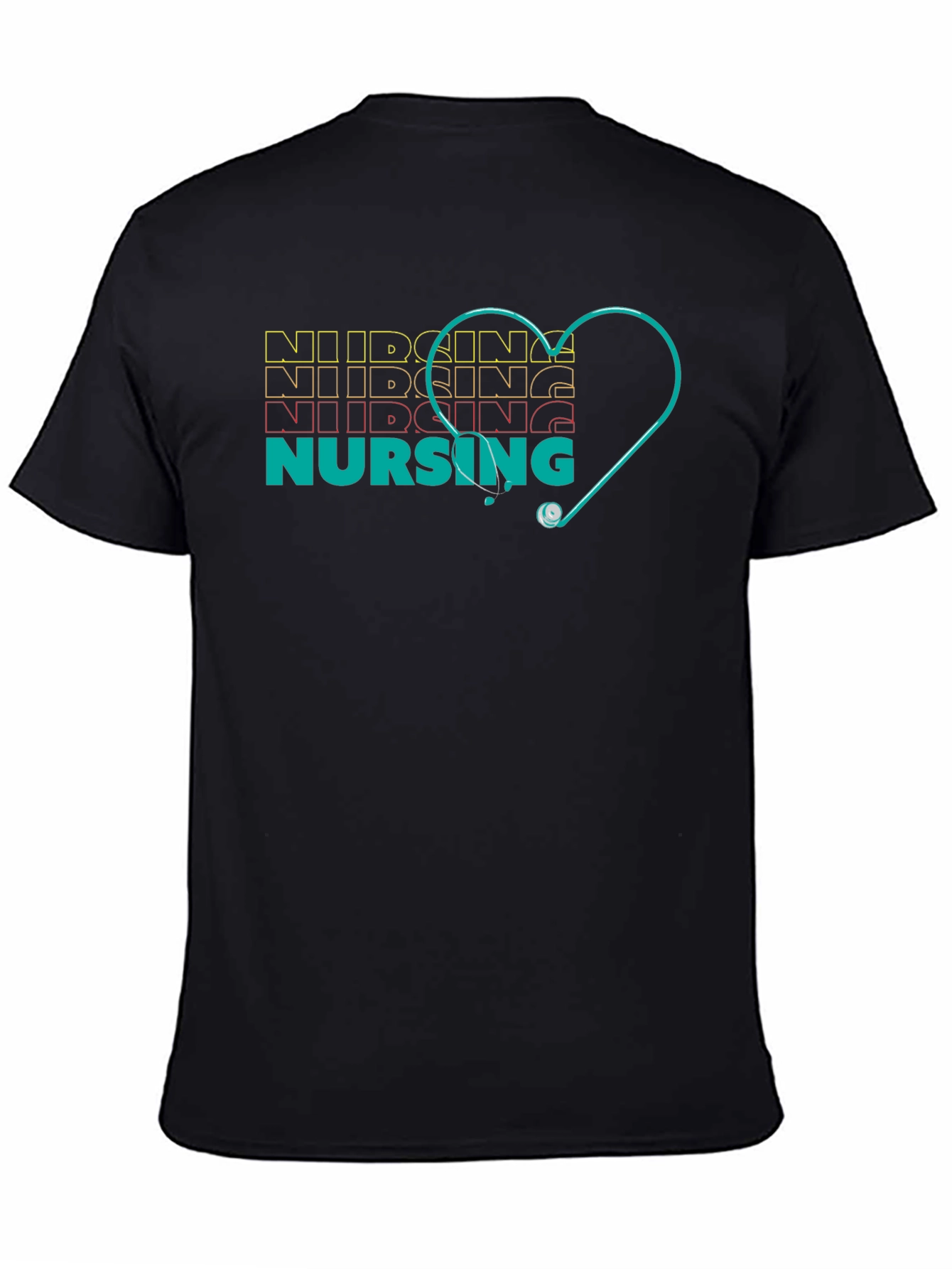 Nursing Heartbeat Stethoscope Graphic Tee