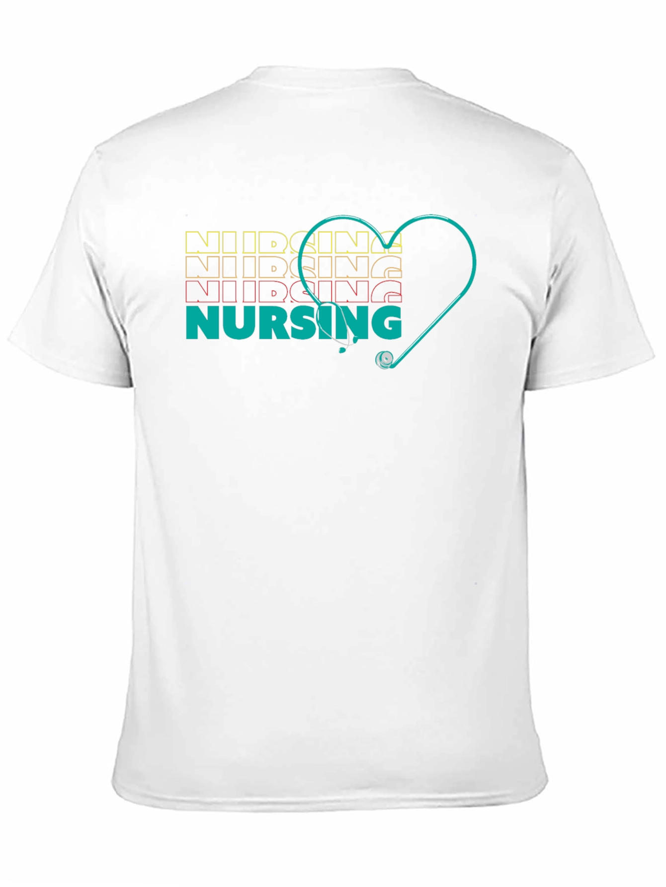 Nursing Heartbeat Stethoscope Graphic Tee