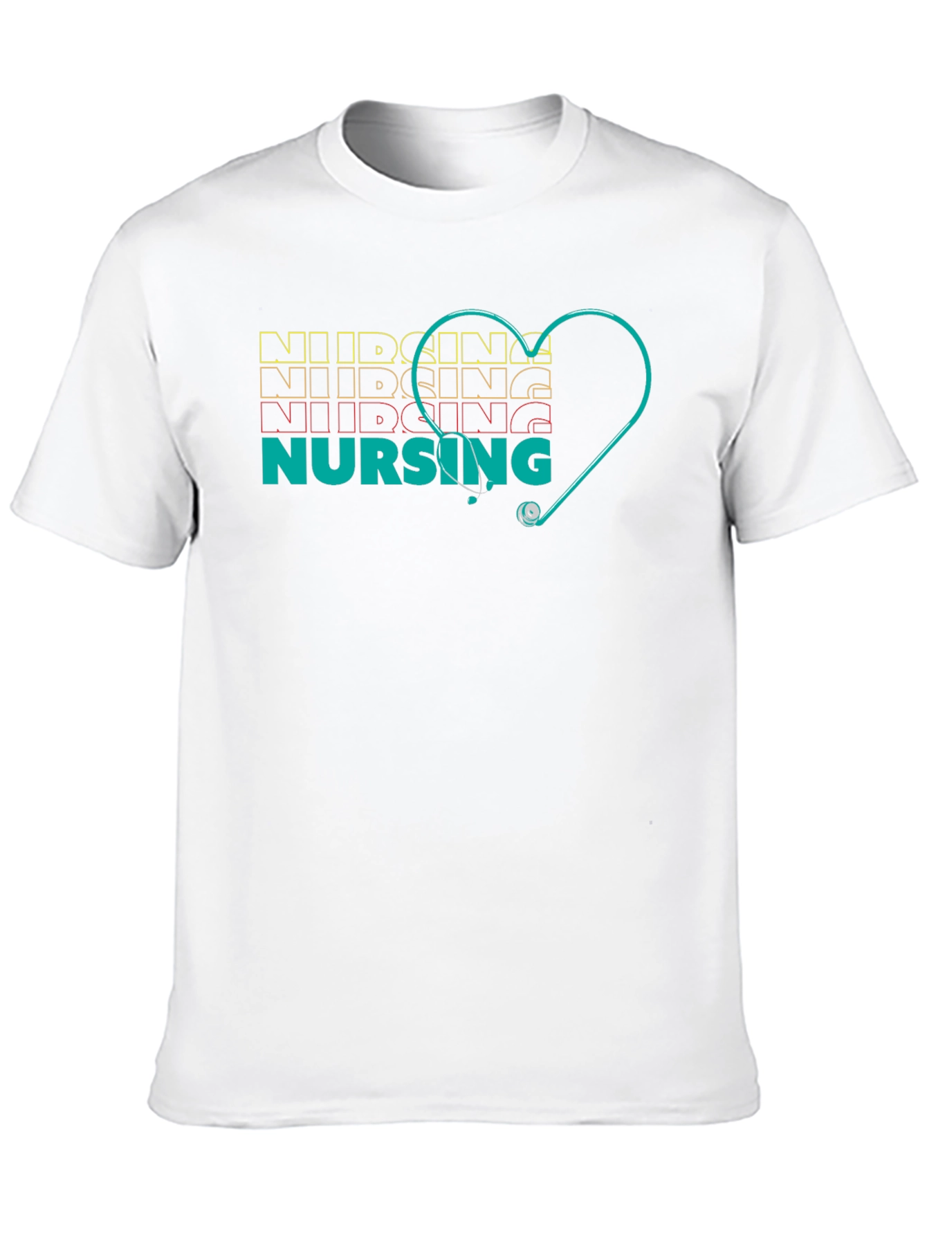 Nursing Heartbeat Stethoscope Graphic Tee