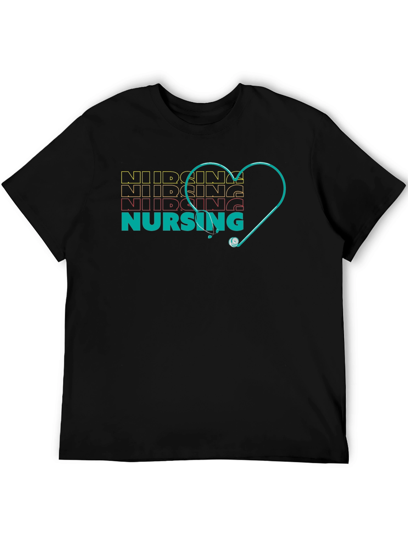 Nursing Heartbeat Stethoscope Graphic Tee