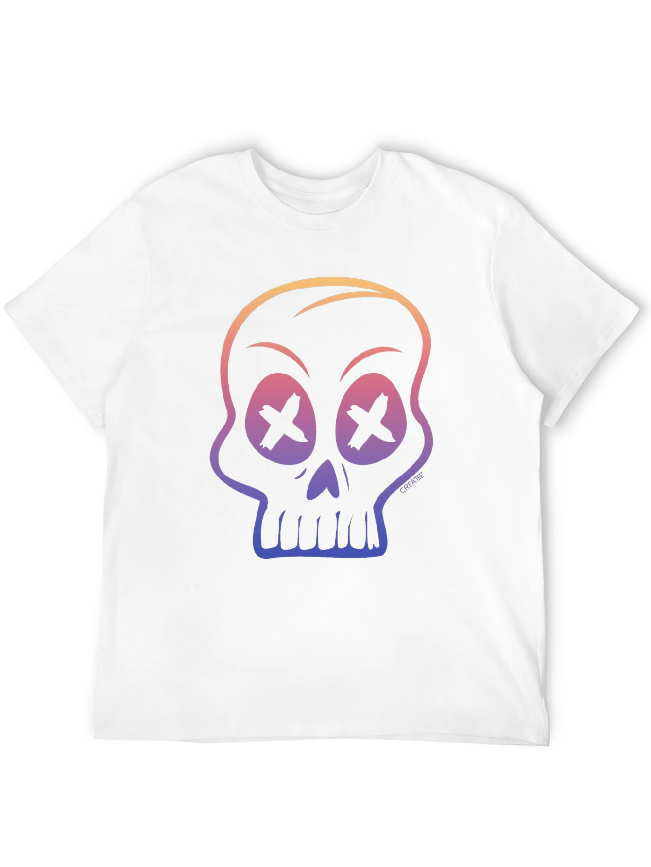 Skull Gradient Graphic Tee - Mens Black T-Shirt