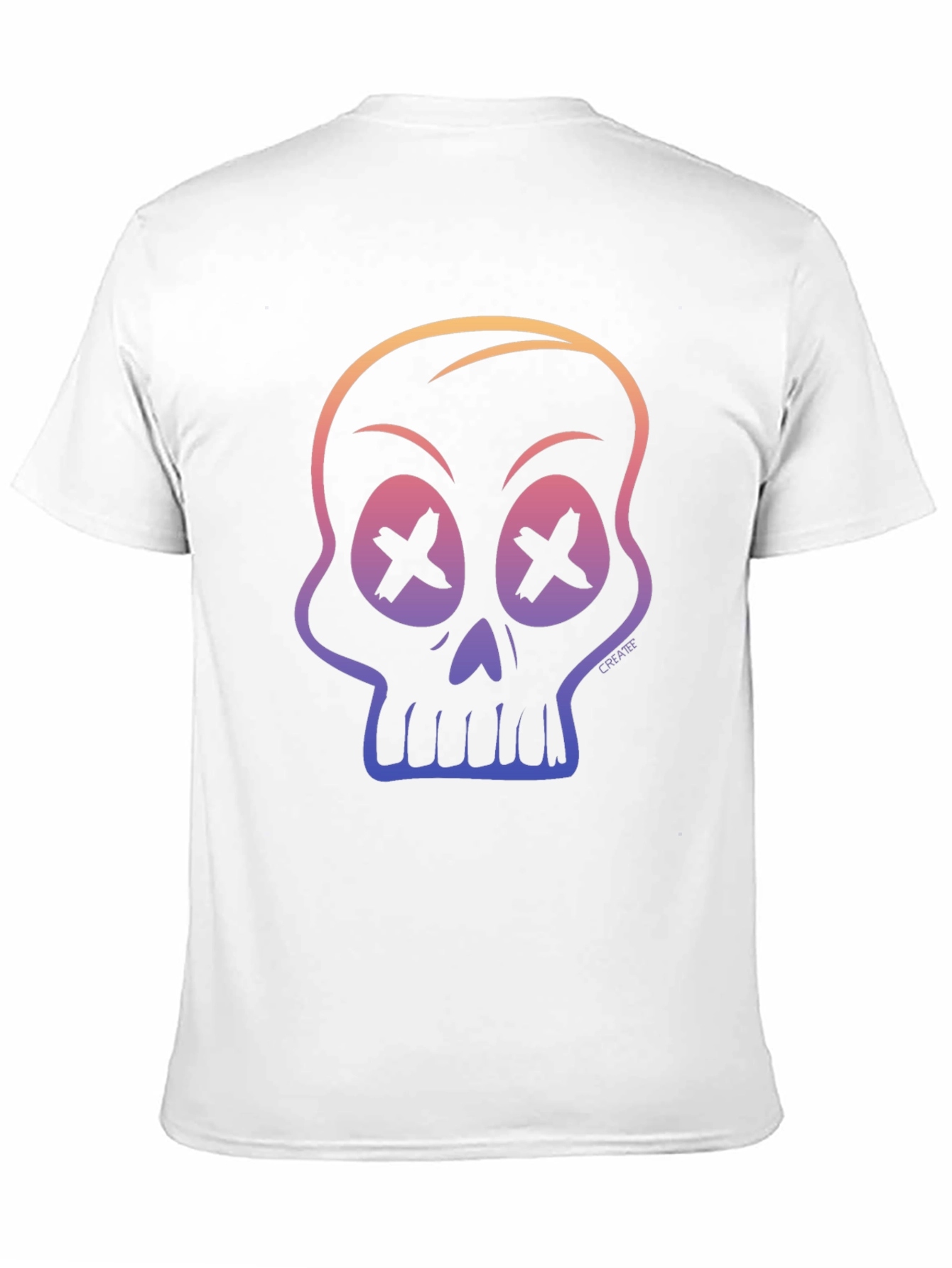 Skull Gradient Graphic Tee - Mens Black T-Shirt