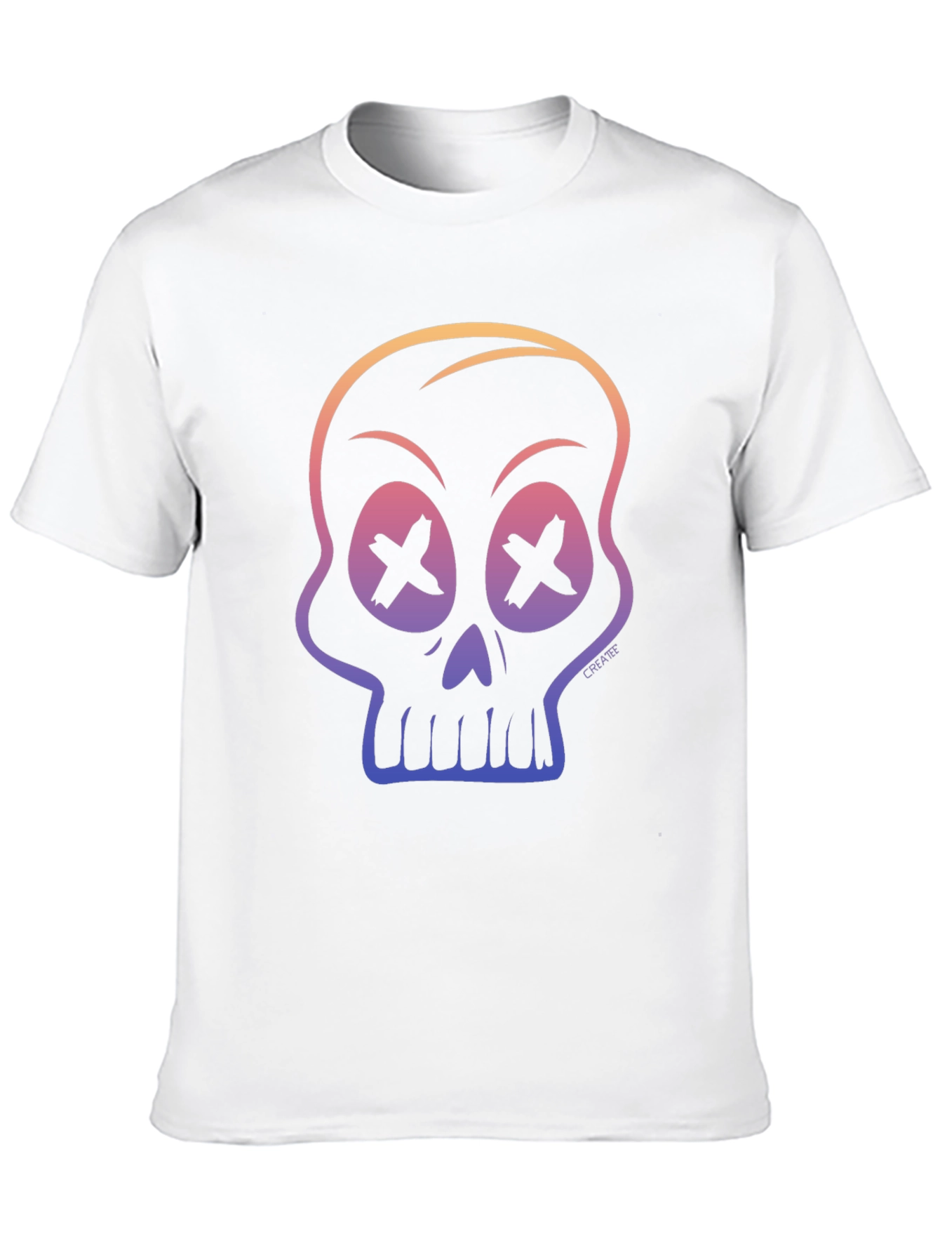 Skull Gradient Graphic Tee - Mens Black T-Shirt