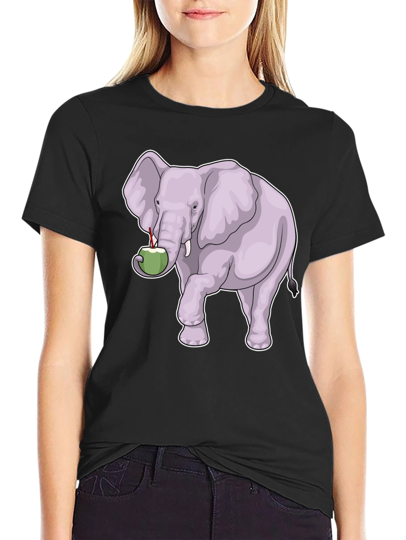 Elephant & Coconut T-Shirt - Unique Graphic Tee