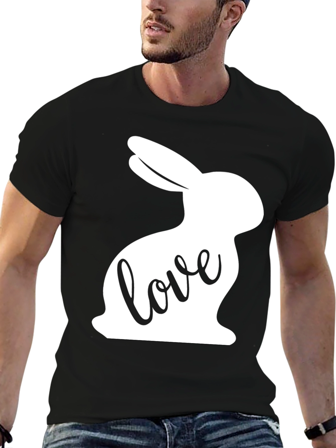 Love Bunny Easter T-Shirt - Black