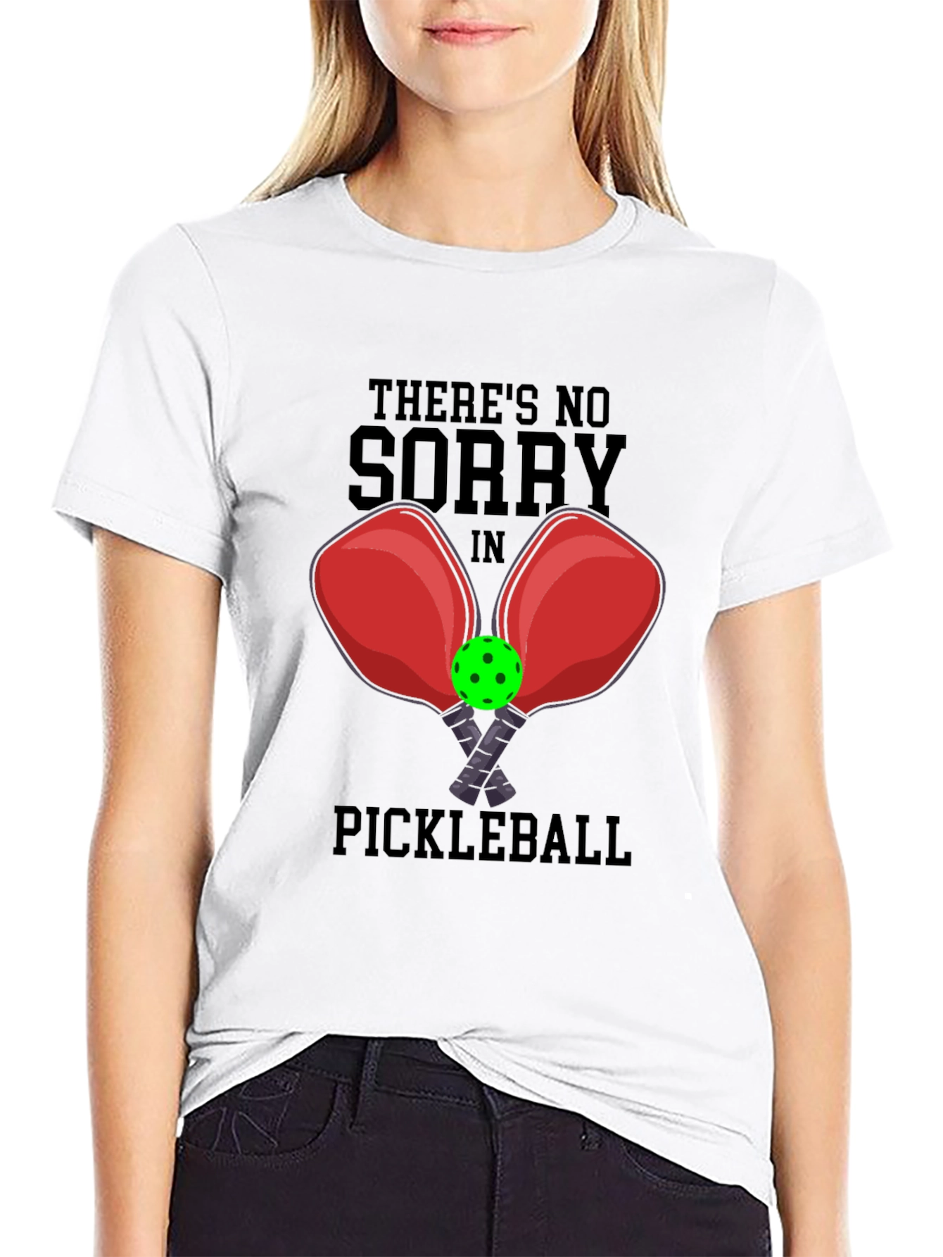 Funny Pickleball T-Shirt: No Sorry Game Tee